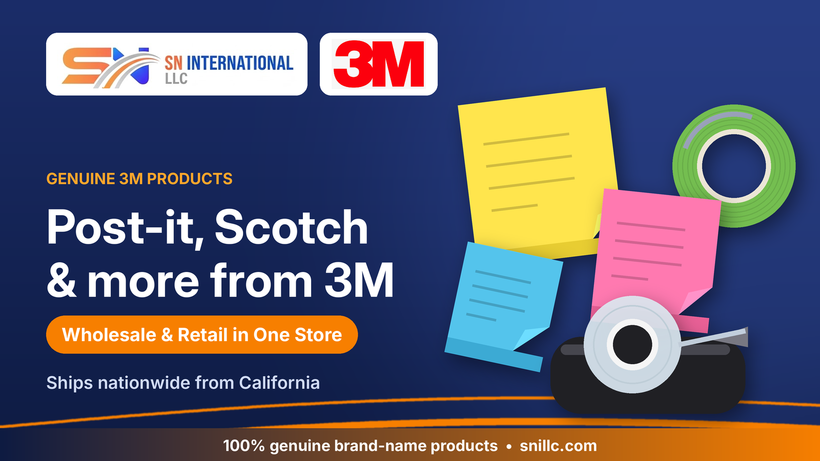 Genuine 3M Products Wholesale & Retail: Post-it Notes, Scotch Tape, Sanding Sheets and More